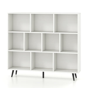 7/8/10-Cube Bookcase with 5 Tapered Metal Legs-10 Cubes view 4