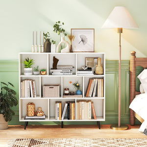 7/8/10-Cube Bookcase with 5 Tapered Metal Legs-10 Cubes view 6