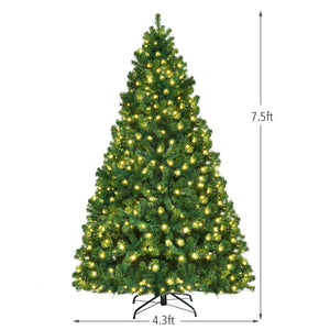 7.5 Feet PVC Artificial Christmas Tree with LED Lights-7.5 ft view 5