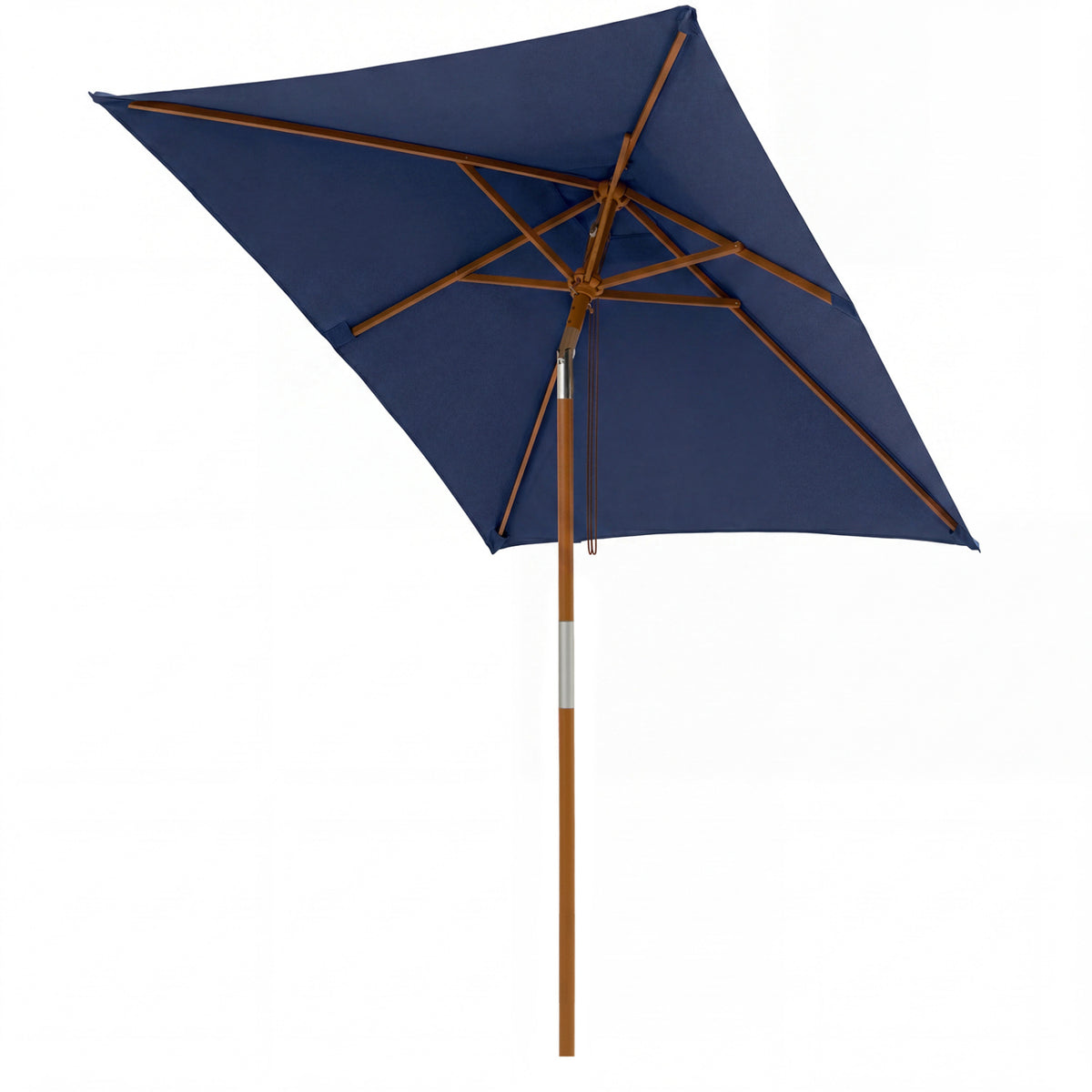 7 Feet Outdoor Rectangular Patio Umbrella with 3 Adjustable Heights-Navy