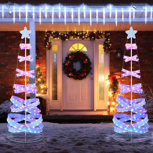 7 Feet Outdoor Spiral Christmas Tree for Party, Xmas New Year Decoration view 5