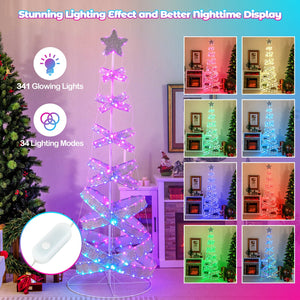 7 Feet Outdoor Spiral Christmas Tree for Party, Xmas New Year Decoration view 7