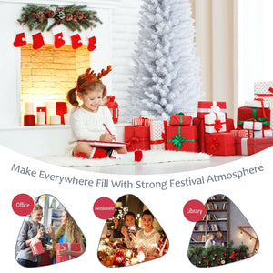 7 Feet Unlit Artificial Slim Christmas Pencil Tree with Metal Stand view 7