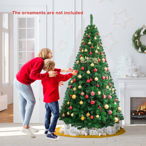 Artificial PVC Hinged Christmas Tree with Solid Metal Stand-7 ft view 6