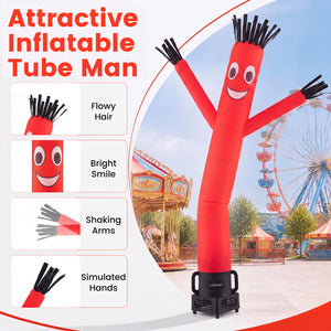 7 FT Inflatable Tube Man with Blower for Outdoor Business Promotion Store-Black view 8