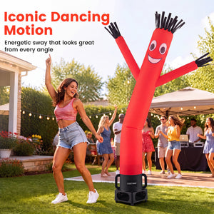 7 FT Inflatable Tube Man with Blower for Outdoor Business Promotion Store-Black view 9