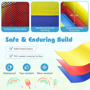 7 in 1 Outdoor Inflatable Bounce House with Water Slides and Splash Pools with 750W Blower view 8