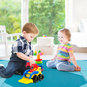 7-in-1 Swedish Ladder with Folding Gymnastics Mat for Solid Wall for Kids view 8