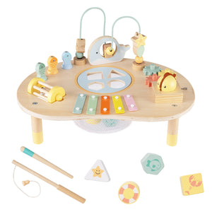 7-in-1 Toddler Activity Table Montessori Sensory Toy for 12 Month+ Wooden Musical Play Table view 4
