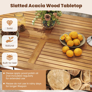 7 Pieces PE Wicker Patio Dining Set for Garden and Backyard view 7