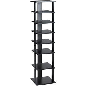 7-Tier Shoe Rack Practical Free Standing Shelves Storage Shelves-Black view 4