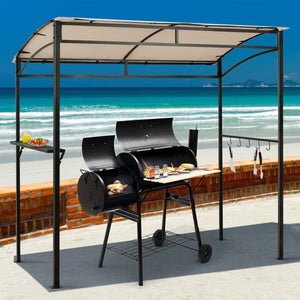 7 x 4.5 Feet Grill Gazebo Outdoor Patio Garden BBQ Canopy Shelter-Beige view 2
