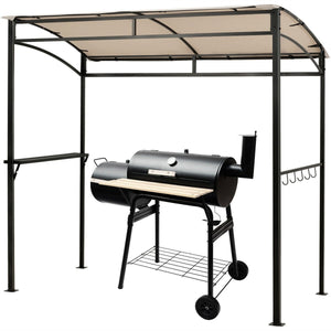 7 x 4.5 Feet Grill Gazebo Outdoor Patio Garden BBQ Canopy Shelter-Beige view 6