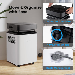 70/90 Pint 4500/6000 Sq. Ft Dehumidifier with Continuous and Auto Mode-70 Pints view 8