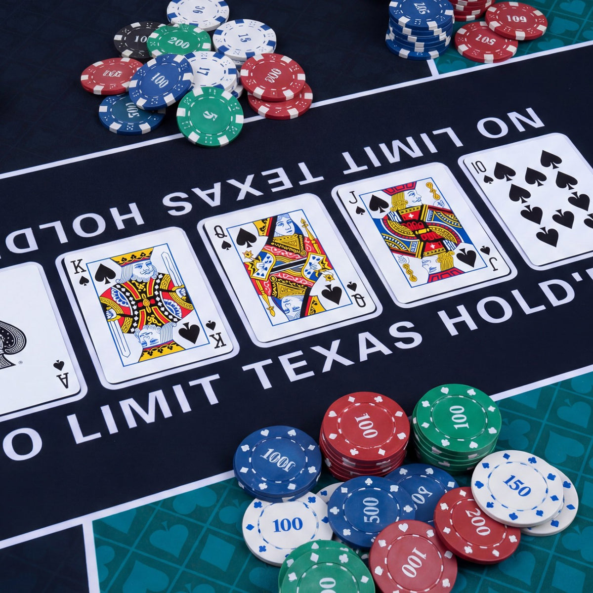 70 x 35 Inch Poker Table Top with Water-repellent Surface for 10-Player-Green view 6
