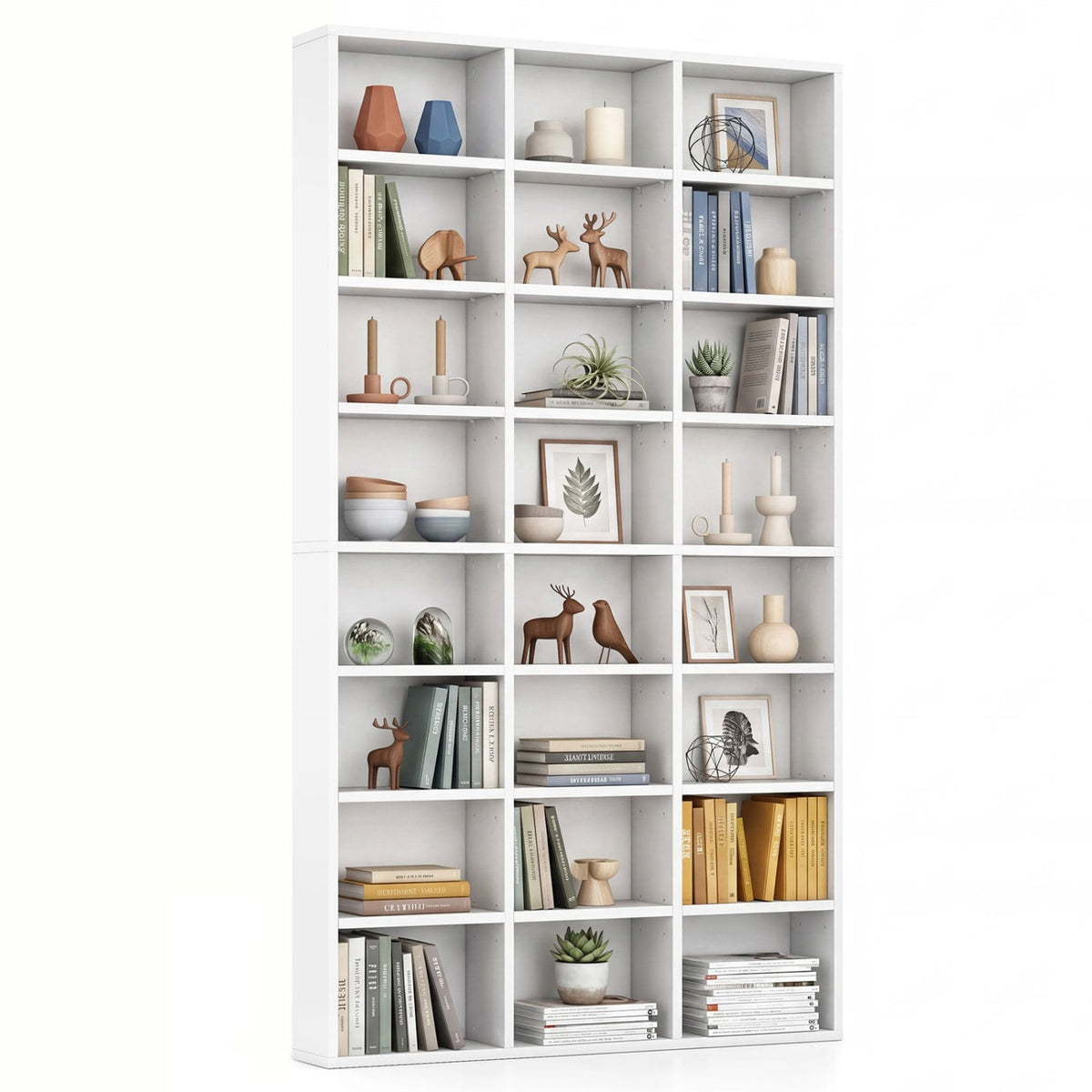 70 Inch Tall Bookshelf 24 Cube Storage Organizer with Adjustable Shelves view 4