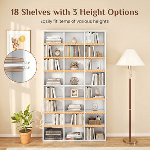 70 Inch Tall Bookshelf 24 Cube Storage Organizer with Adjustable Shelves view 6