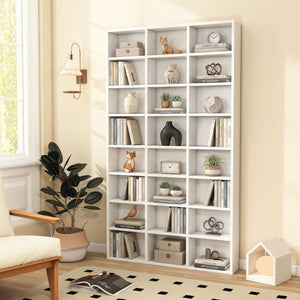 70 Inch Tall Bookshelf 24 Cube Storage Organizer with Adjustable Shelves view 2
