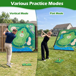 71 x 71 Inches Golf Chipping Game Set for Indoor and Outdoor Practice view 9
