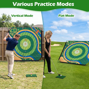 71 x 71 Inches Golf Chipping Game Set with 2 Adjustable Clubs view 7