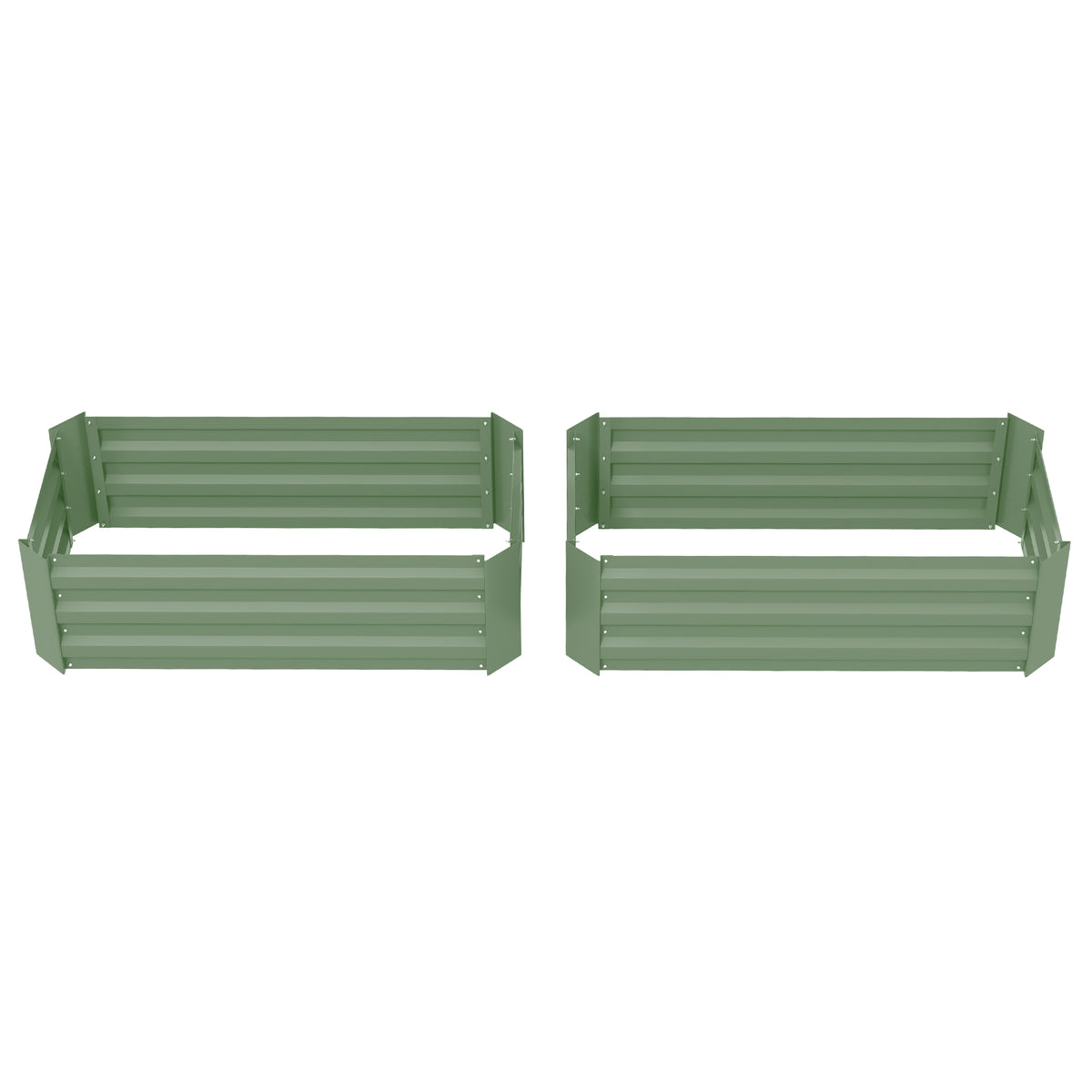 39" x 39" x 12" Set of 2 Raised Garden Bed, Elevated Planter Box with Galvanized Steel Frame for Growing – view 22