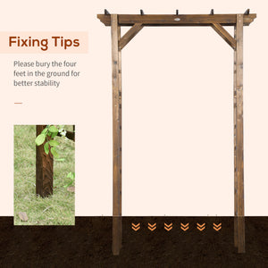 85" Wooden Outdoor Garden Arbour, Garden Arch Trellis for Climbing Vines  for Wedding and Ceremony -