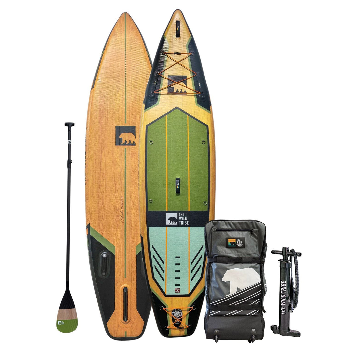 Columbia 11' Inflatable Paddleboard, Green or Blue, 300 lb Capacity | The Wild Tribe