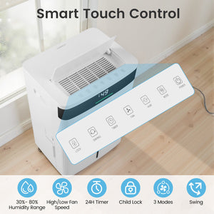 74 Pints Dehumidifier for Home 4500 Sq.Ft Dehumidifier-White view 8