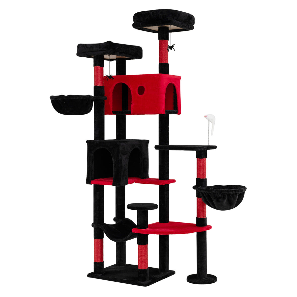 75 Inch Gothic Cat Tree with 2 Plush Perches for Indoor Cats