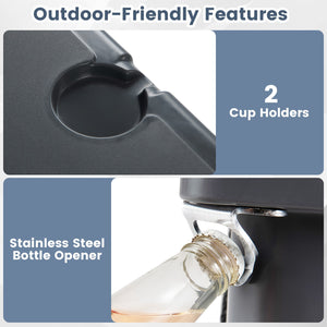 75 Quart Portable Hard Cooler with 6-Day Ice Retention and Wheels-Gray view 8