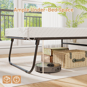 75 x 31 Inch Folding Bed with Mattress Cot Size with Memory Foam view 7
