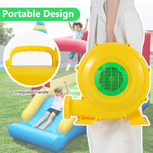 780W Bounce House Blower 1 HP Portable Air Pump Fan with Handle and Ground Stakes view 7