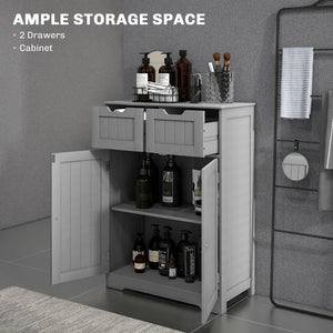 Bathroom Cabinet, Bathroom Storage Cabinet with 2 Drawers, Adjustable Shelf for Living Room, Entryway, White – view 17