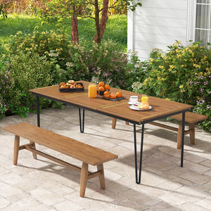 79 Inch 8-Person Outdoor Dining Table with 1.9 Inch Umbrella Hole view 3