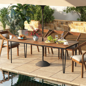 79 Inch 8-Person Outdoor Dining Table with 1.9 Inch Umbrella Hole view 6