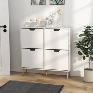 Shoe Storage Cabinet with 4 Flip Drawers and Adjustable Shelf, Shoe Cabinet for 8-16 Pairs of Shoes, Black – view 21