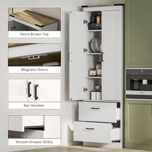 67" Tall Kitchen Pantry Storage Cabinet, Kitchen Pantry Cabinet with Doors, Drawers and Adjustable Shelves – view 20