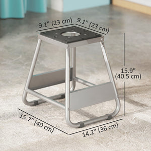 Universal Dirt Bike Stand, 1100 lbs Detachable Anti-Skid Steel Motorcycle Stand with Rubber Platform, Hole, Grey