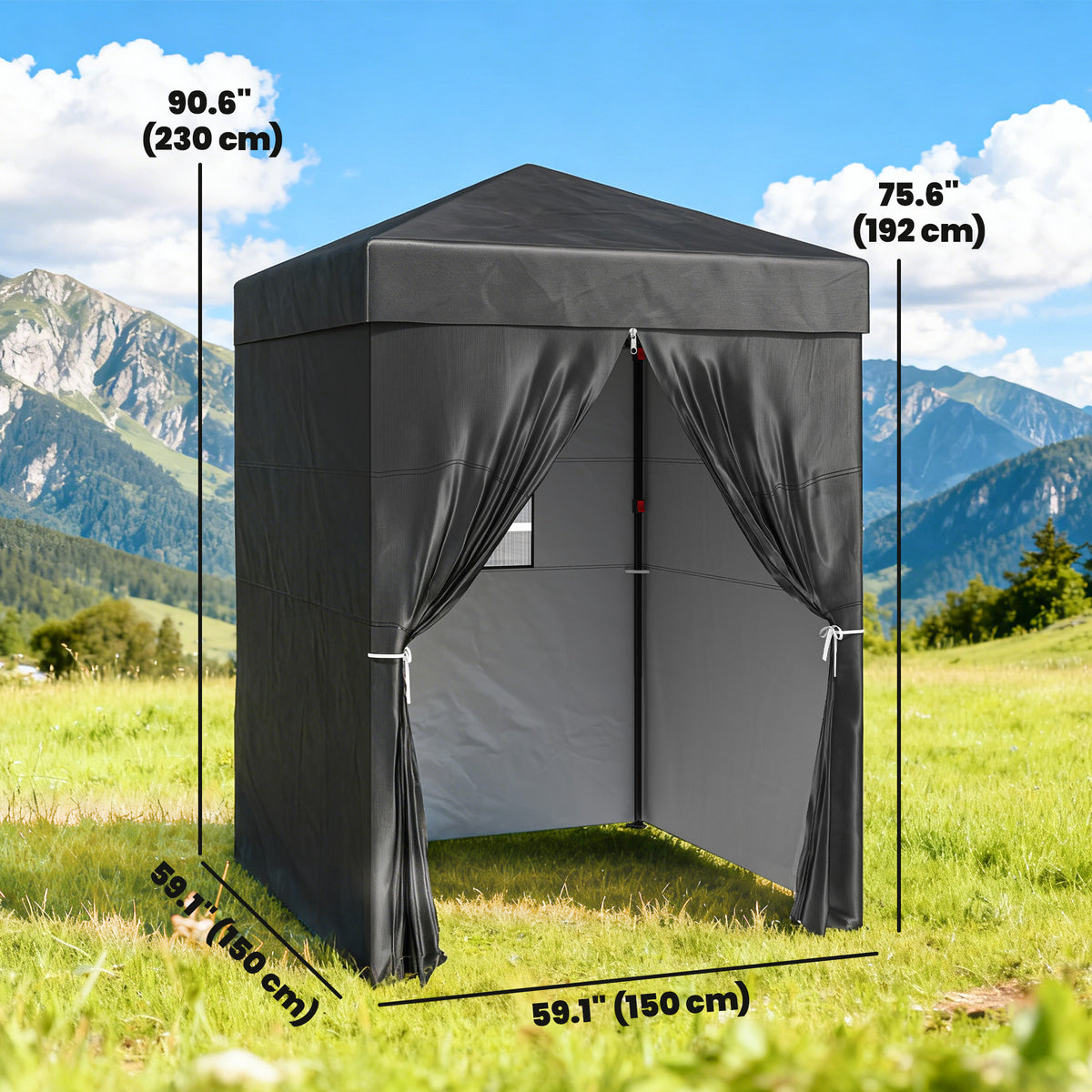4 x 4 ft Compact Pop Up Canopy Tent, UPF 50+ Changing Room – view 16