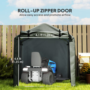 Outdoor Storage Shed, UV Resistant Bike Tent with Roll-up Zipper Door, Portable Shed for Bike, Motorcycle – view 12