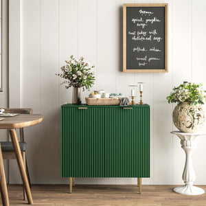 Modern Kitchen Storage Cabinet, Sideboard Buffet Cabinet with Adjustable Shelves and Metal Legs for – view 14