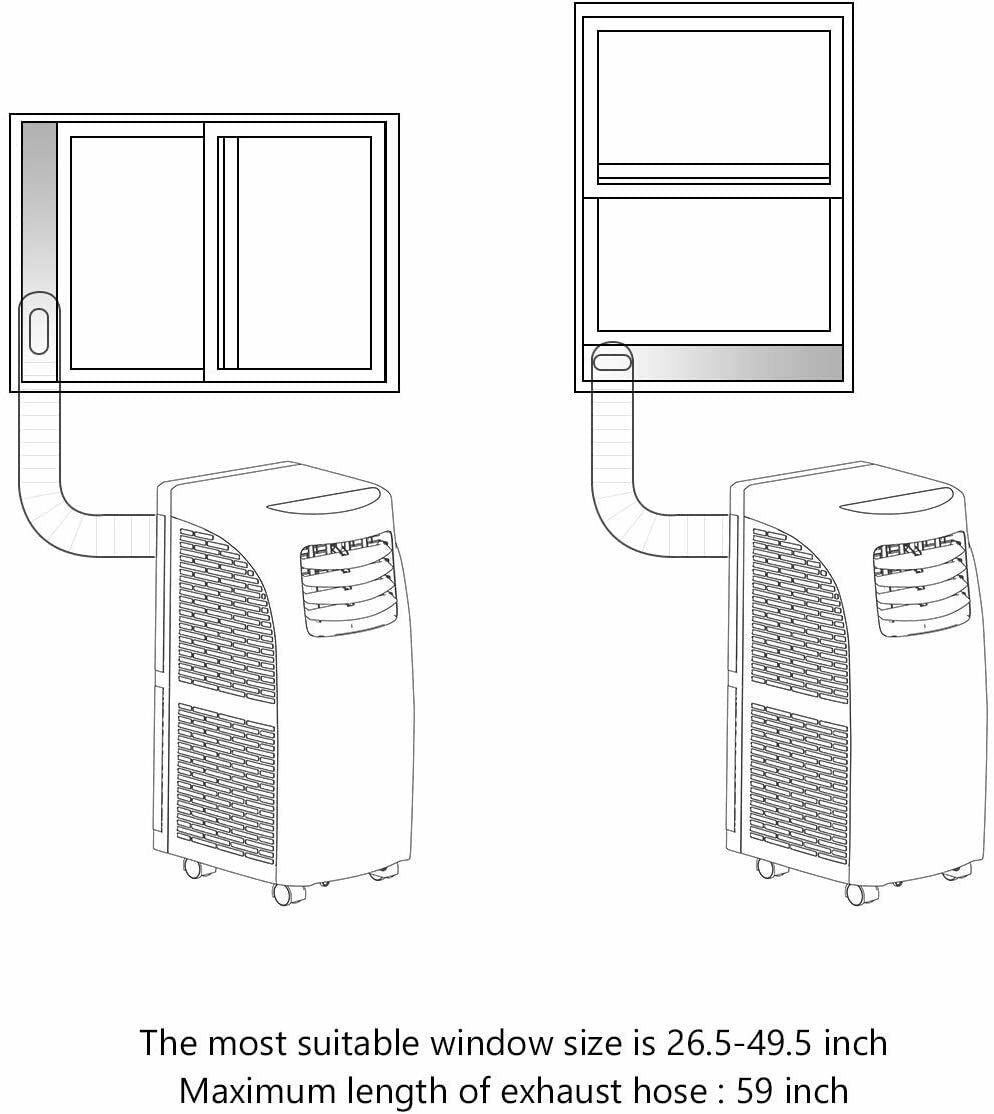 9000 BTU Portable Air Conditioner with Built-in Dehumidifier and Remote Control view 5