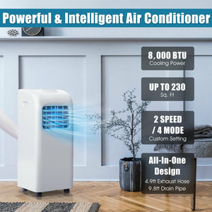 8000 BTU(Ashrae) Portable Air Conditioner with Dehumidifier Function view 8