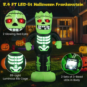 8.4 Feet Tall Halloween Inflatable Decoration Blow up Frankenstein Decoration view 6