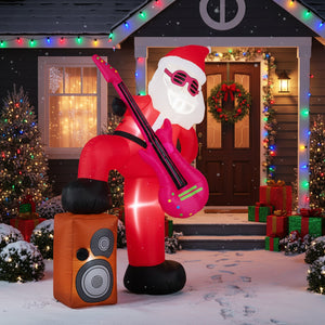 8.4 ft Inflatable Santa Claus with Sound-synced Light Effect and LED Lights view 3