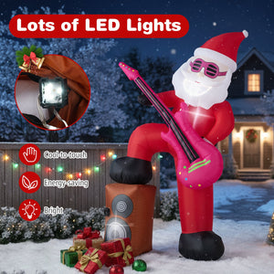 8.4 ft Inflatable Santa Claus with Sound-synced Light Effect and LED Lights view 5