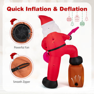 8.4 ft Inflatable Santa Claus with Sound-synced Light Effect and LED Lights view 7