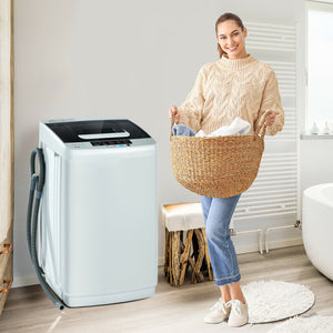 8.8 lbs Portable Full-Automatic Laundry Washing Machine with Drain Pump view 3