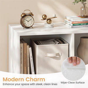 8-Cube Bookcase with Raised Support Legs for Living Room-White view 8
