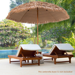 8 Feet Patio Thatched Tiki Umbrella Hawaiian Hula Beach Umbrella view 3